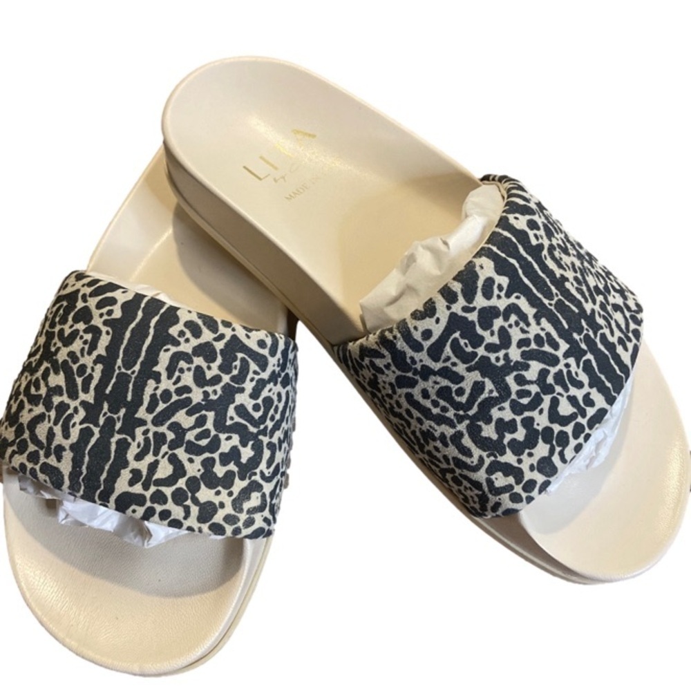 New in box Lita by Ciara Cheetah Print leather slides size 37 - Picture 3 of 7